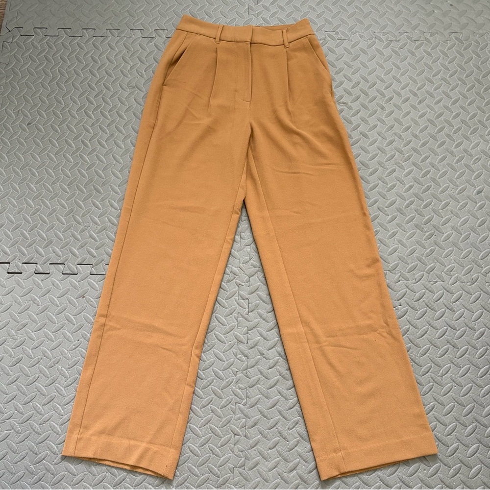 Old Navy High Waisted Camel Trousers Pants -XS Wide Leg